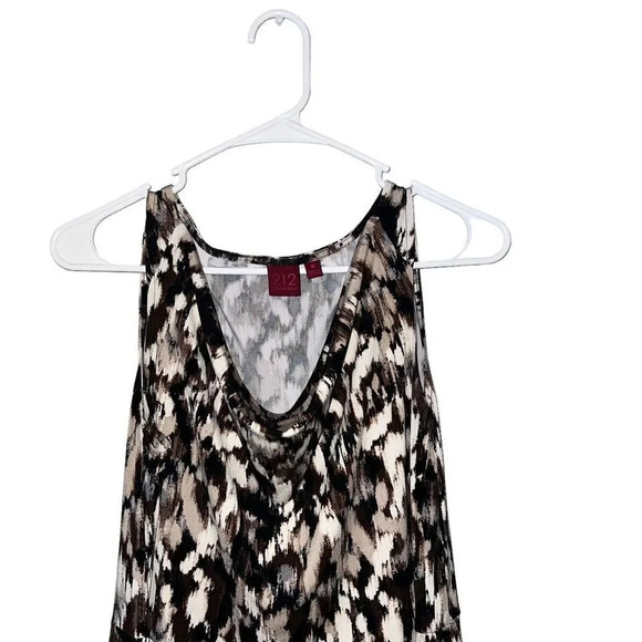 212 Collection Leopard Cheetah Print Sleeveless Cowl Neck Size Medium - Picture 2 of 5